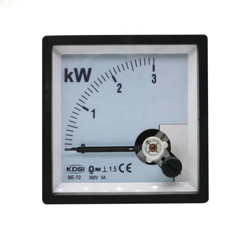 Прочный в использовании аналоговый панельный измеритель BE-72 3P3W 3 кВт 380 В 5 А