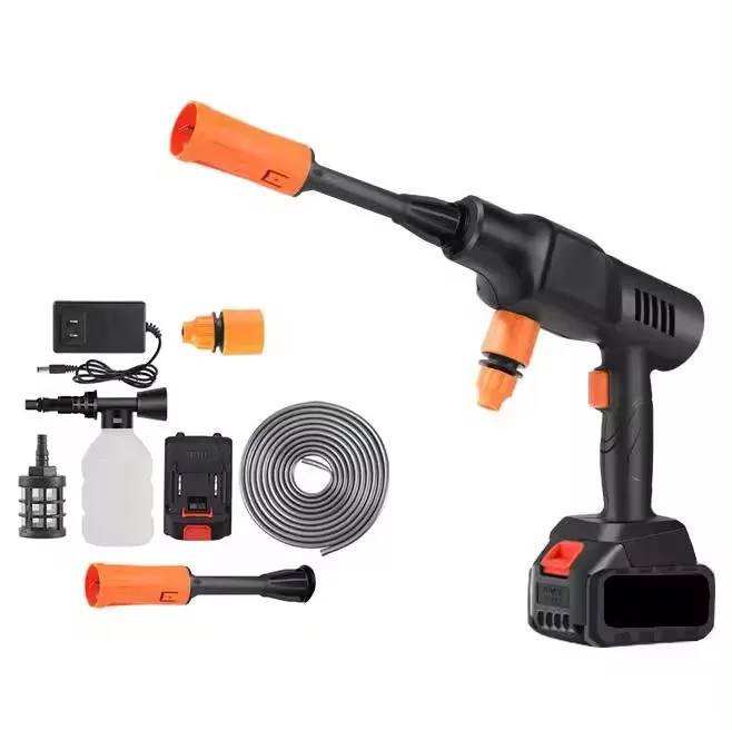 HF11S Mini High-Pressure Portable Electric Car Washer Powerful Gun Battery for Car/Garden Use High Visibility Product