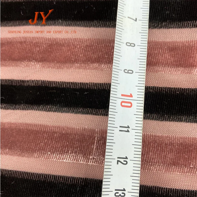 Chenille knit solid red color stripe velvet jacquard chenille fabric for garment clothing fashion women siut skirt