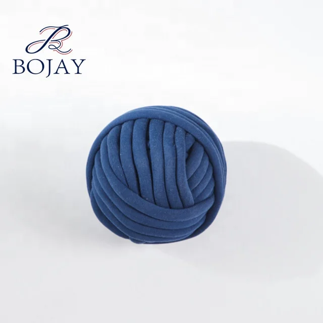 100% Cotton Machine Washable Roving Poly Fiber Filled Tube Braid Hand Knitting  Yarn Tube Braid Yarn