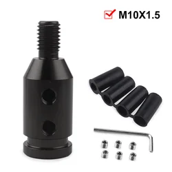 RASTP JDM Racing Universal Aluminum Shifter Lever Shift Knob Threaded Adapter