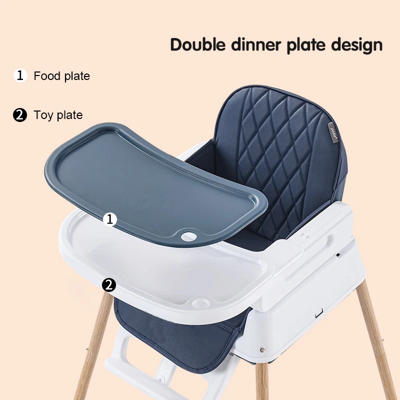 2022  plastic multifunction kids folding baby wheel child bouncer feeding high chair products highchair ride on car