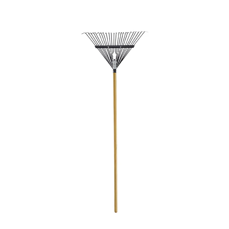 22 teeth factory-supplied high carbon steel garden deciduous telescopic grass leaf rake custom gardening hand tools wholesale