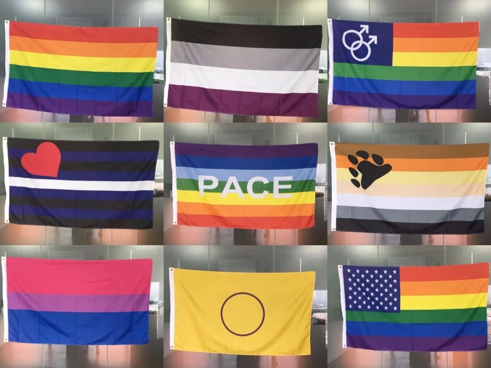 LGBT New Pride Flag 3ft x 5ft Printed Polyester Progress Pride Flag