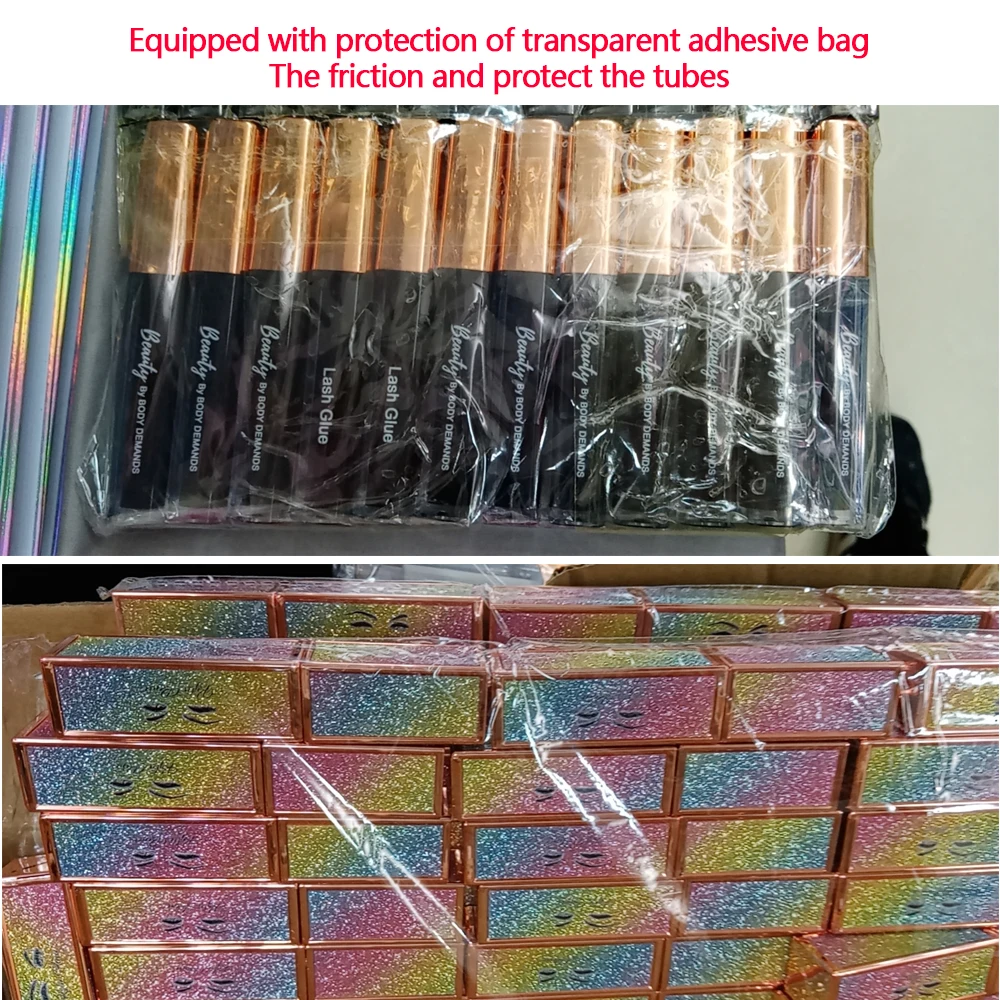 Mytingbeauty Oem, накладные ресницы, Розовый Золотой клей, упаковочная коробка, Собственная марка, Лучший Водонепроницаемый клей для ресниц