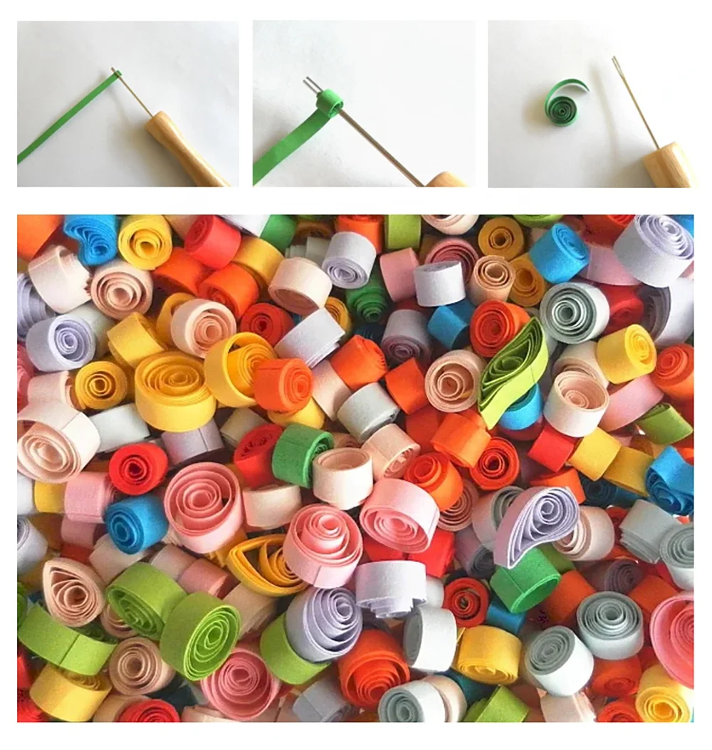 26230 DIY paper craft quilling pen wooden handle slotted quilling paper tool for DIY Origami Scrapbooking