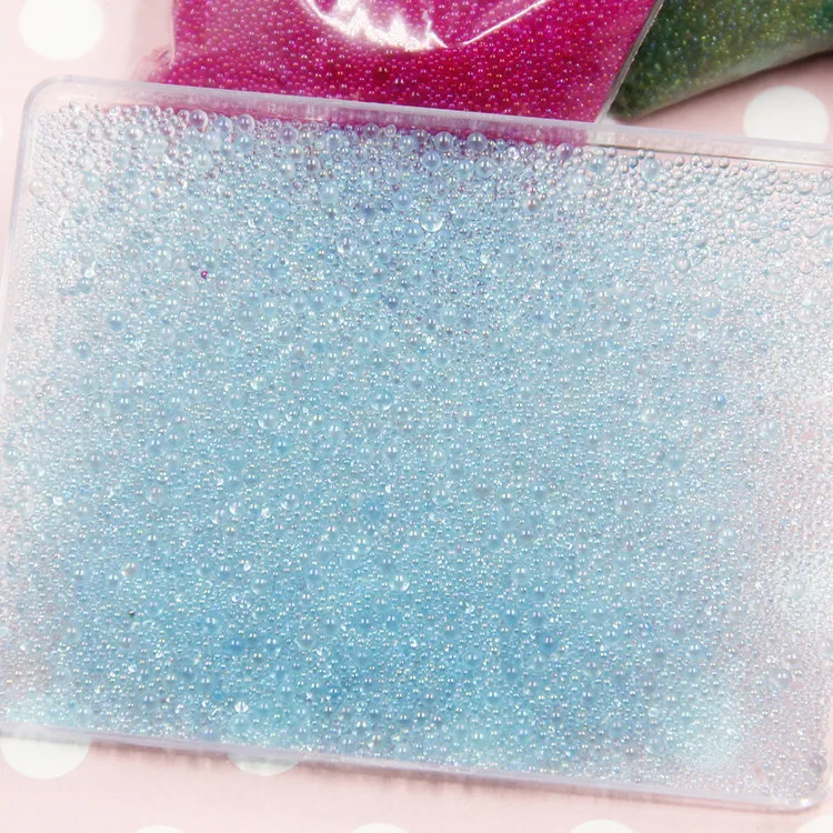 High Quality Transparent Color Round Shape Acrylic Beads 0.8-3mm Colorful Bubbling Beads Diy Decoration