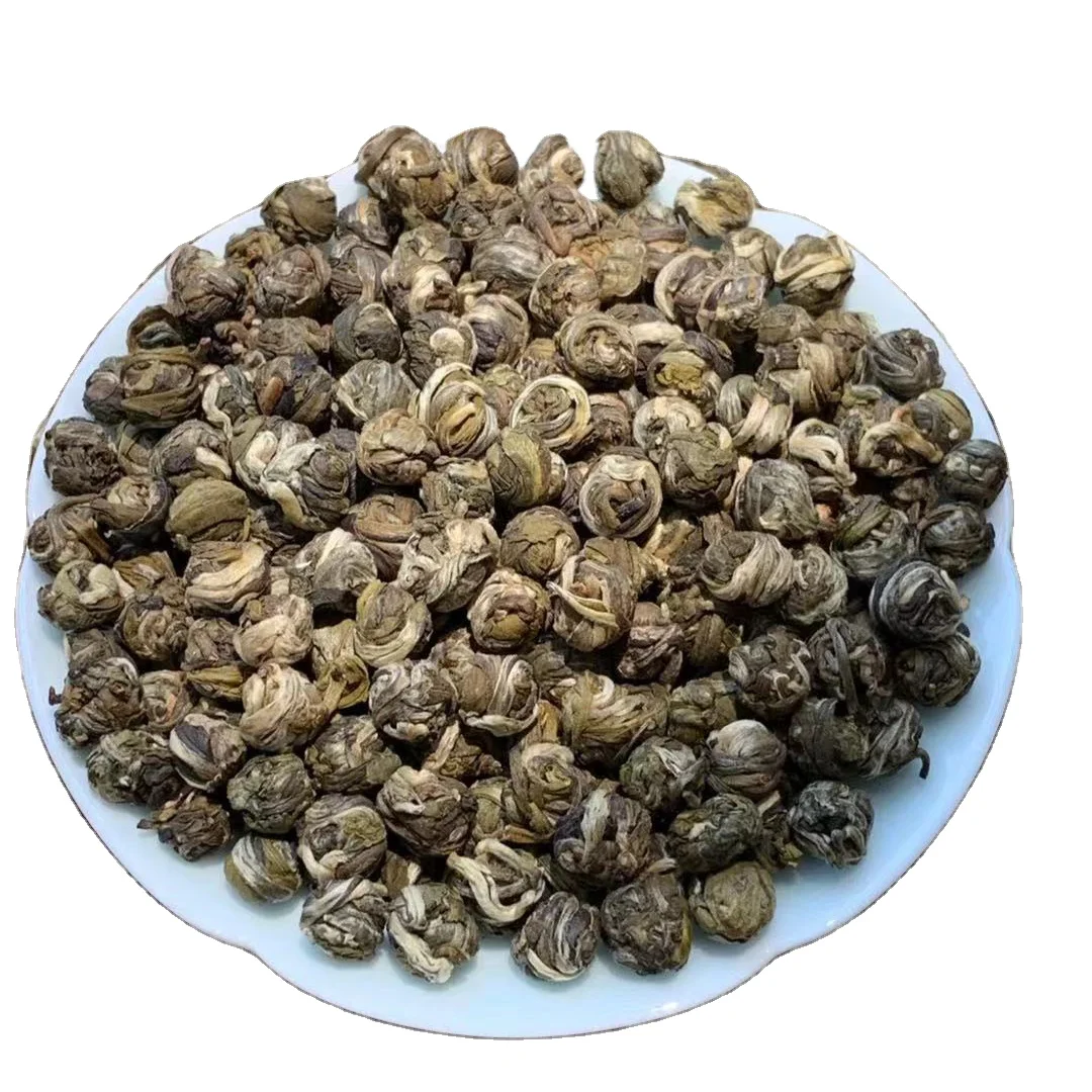 green tea flower loose leaf tea jas Moli Longzhu cha Jasmine Dragon Balls Tea