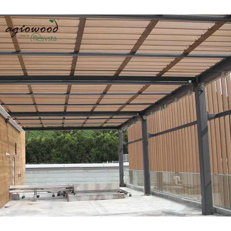 
Natural Weather Resistant Resysta Wood Sun Louver Outdoor Shutter 