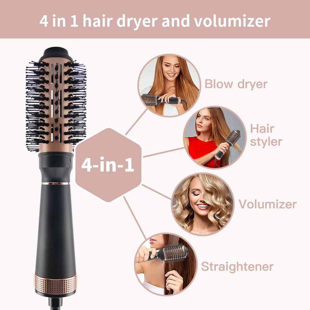 PRITECH 1200W Hair Dryer Hot Air Brush Styler and Volumizer Hair Straightener Comb Roller One Step Hair Dryer