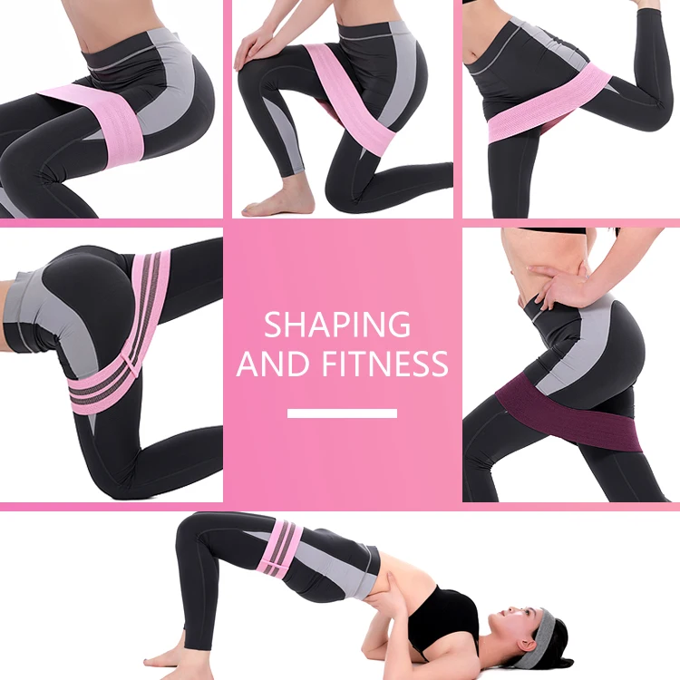 Non Slip Fit Tightly Customize Resistant Green Band Long Fabric Resistance Bands