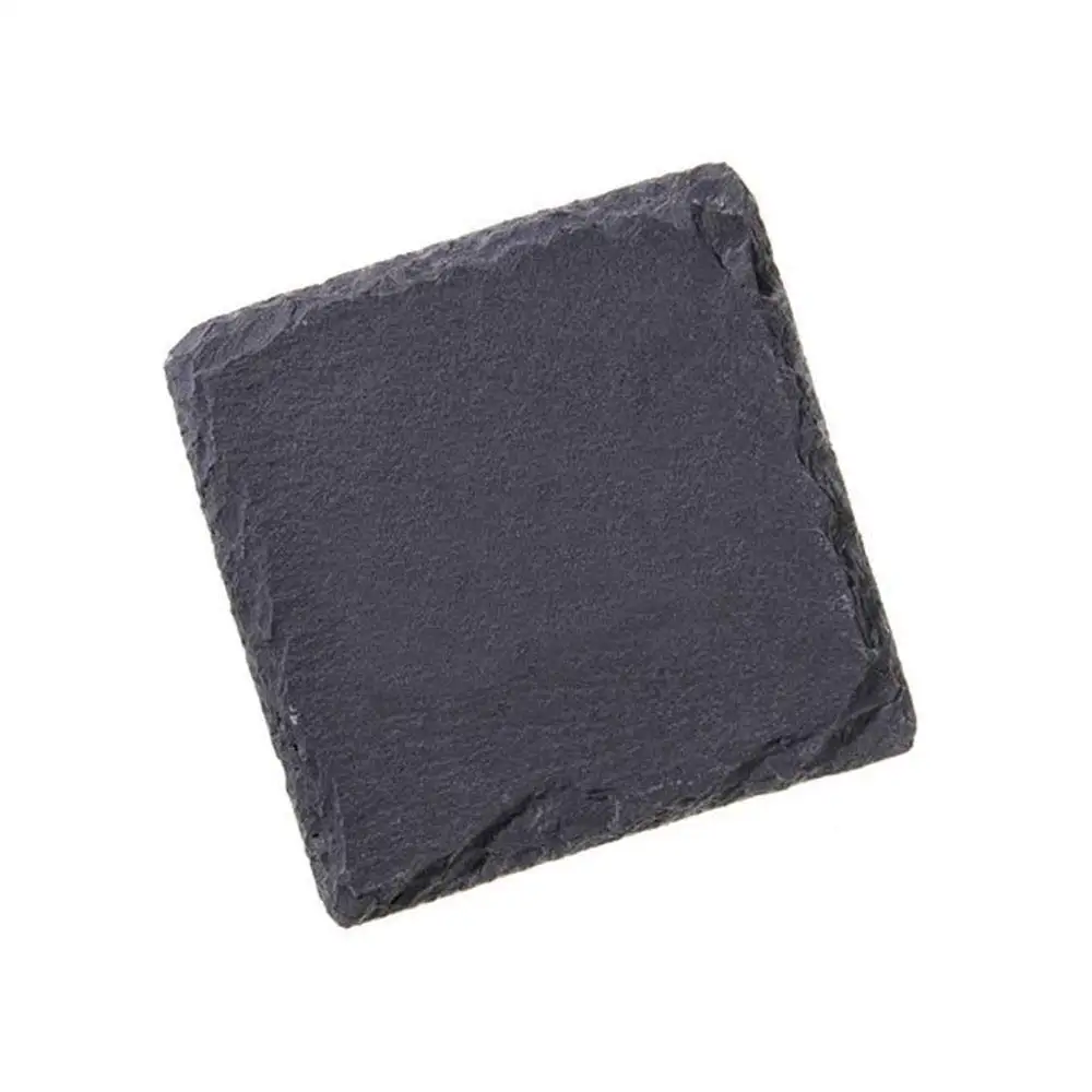 Black Slate Coasters Bulk Square Stone Coasters Rustic Handmade Bar Coasters