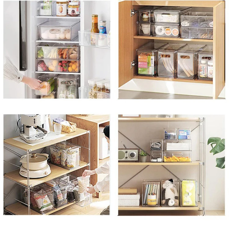 New Style Pull Out Organization 2-Tier Clear Under Sink Organizers and Storage Stackable Bathroom Cabinet organizers