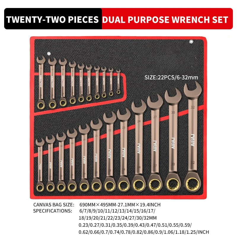 High-quality wrench set combined ratchet wrench open torque ratchet wrench