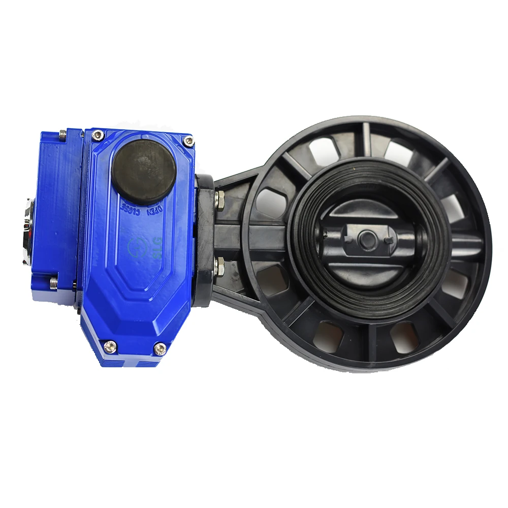 On off electric motor operated butterfly valve 12v