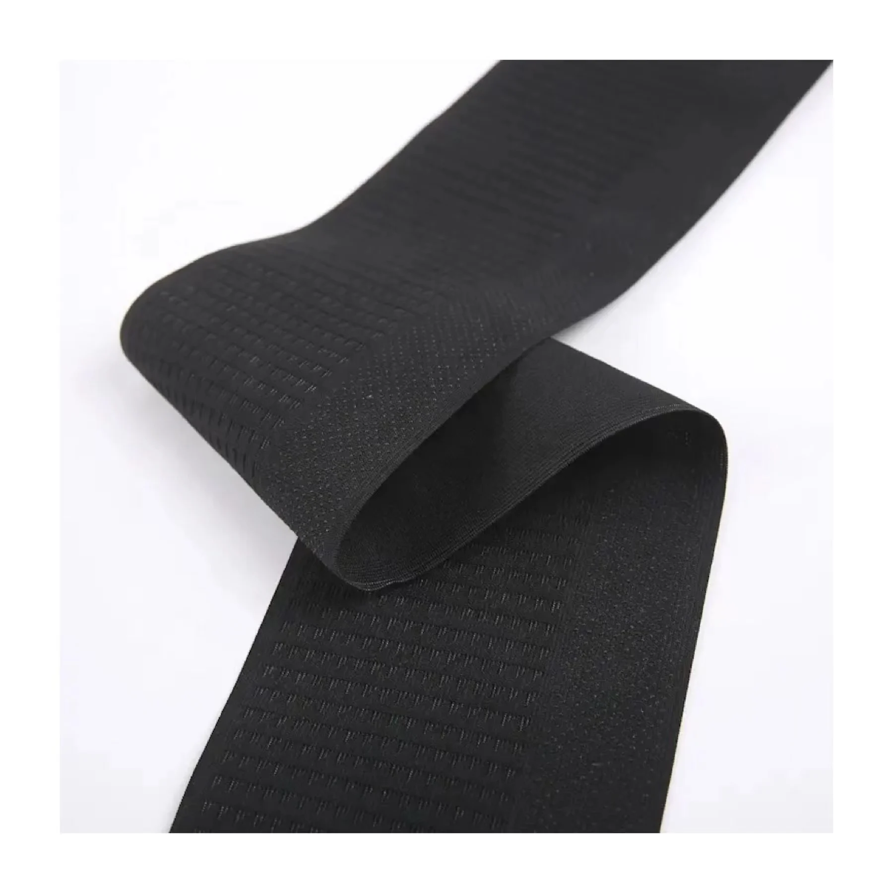 2024 black jacquard knit wide fancy customize silicone gel dots elastic band logo