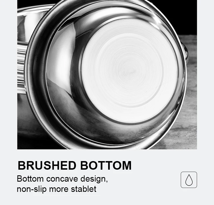 Cheap Kitchen Utensil Soup Metal Deep Basin Rice Bowl Various Sizes Stainless Steel Wash Basin