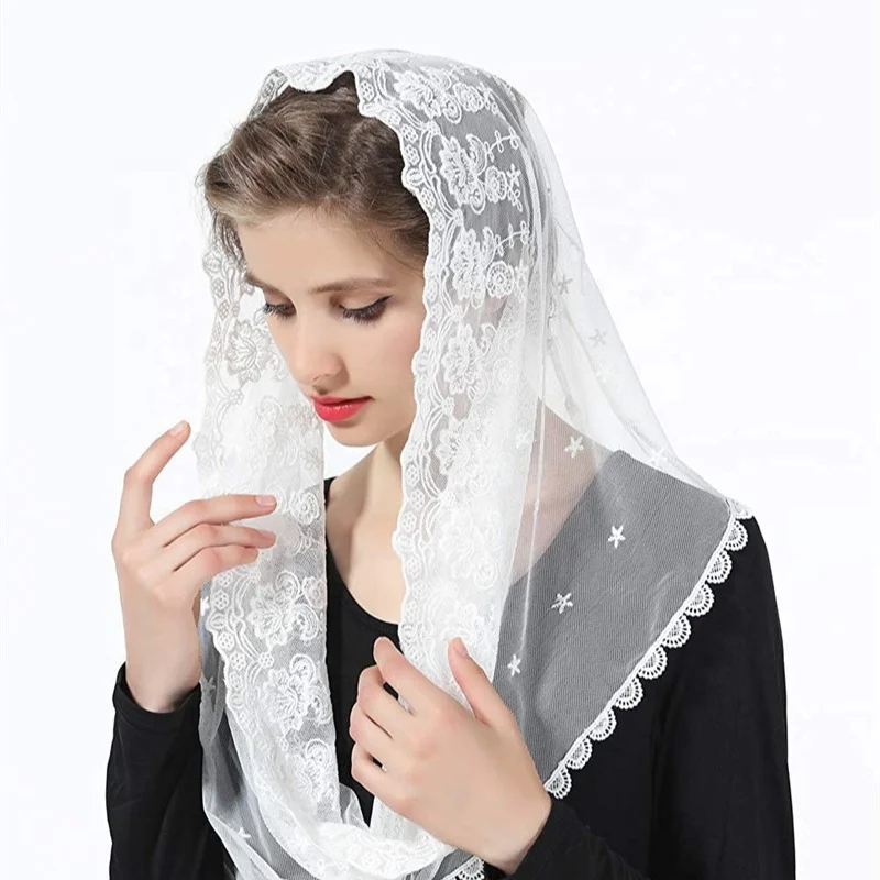 Trendy Classy Embroidery Inner Cap Underscarf Women Lace Hijab Cap With Nick