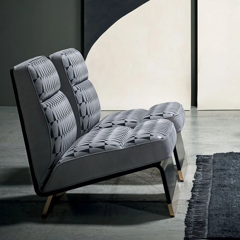 Italian light luxury single sofa chair designer creative zebra print leisure chair hotel villa model room chair