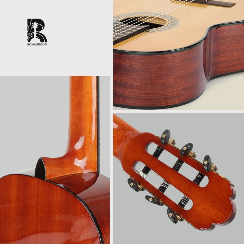 R Wholesale Classical Guitar High Quality Solid Wood Classic Guitar 6 Strings 39 Inch Guitar