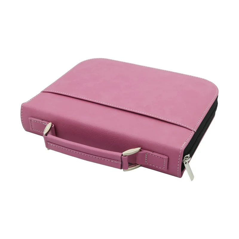 Pu Leather Personalized Laserable leatherette Logo Faux Leather Vintage Bible Cover Bible Case Bag With Zipper