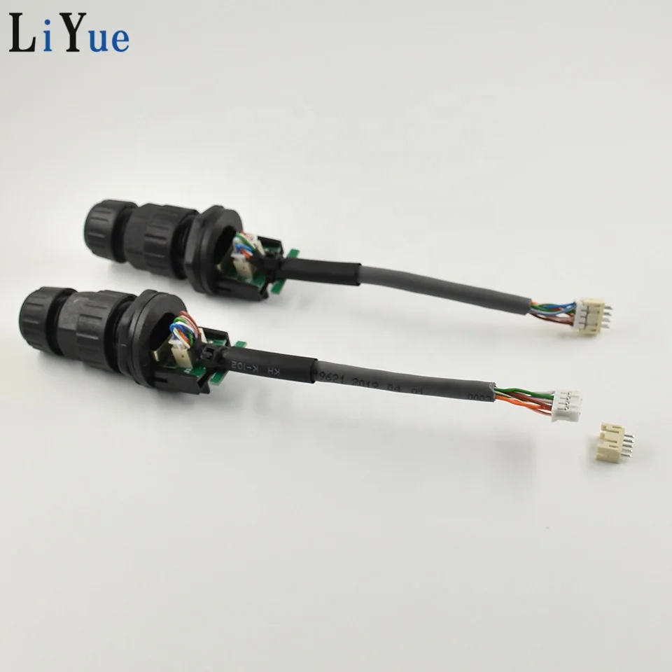 Мужской женский водонепроницаемый разъем RJ45 с кабелем Ethernet