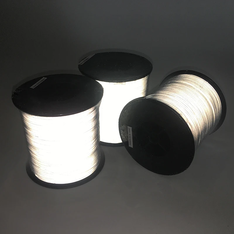 High bright Double Sides Reflective Yarn Knitting Reflective Webbing Or Cap Scarf Factory Direct Supply Reflect  PET  Sheeting