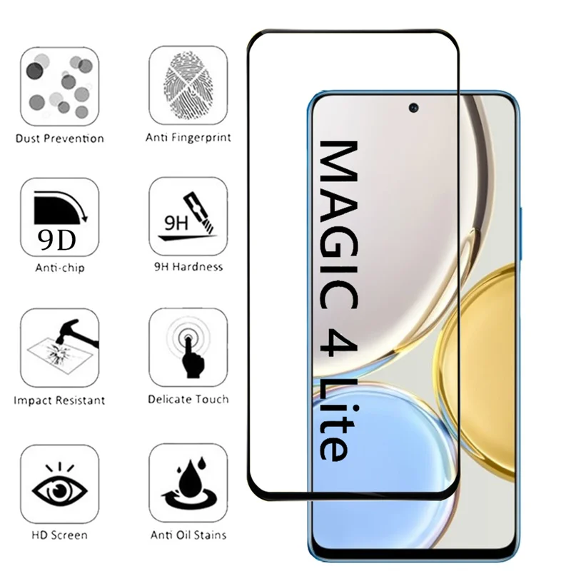 For Honor Magic 4 Lite 5G X7 X8 X9 Play 4T Glass 9D Screen Protector flim For Huawei Honor Magic 4 Lite Lens Tempered Glass