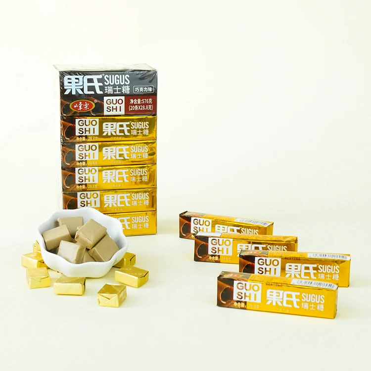 Custom Service Fruity Soft Gummy Milk Candy Healthy and Tasty Chewy Caramel Fudges Made in China