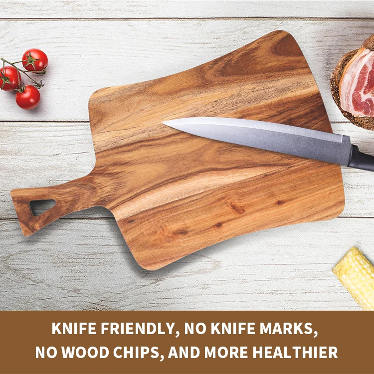 Wholesale 8 Inch Kitchen Wooden Acacia Cutting Board Acacia Wood Chopping Board With Handle