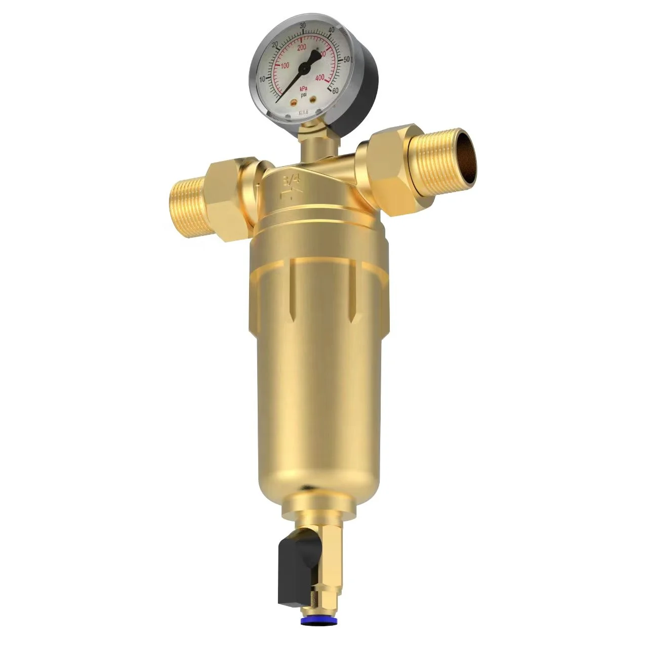 Whole House Water Purification System Brass Sediment Pre-filter With Self Cleaning Home Ro Water Filter Water Prefilter