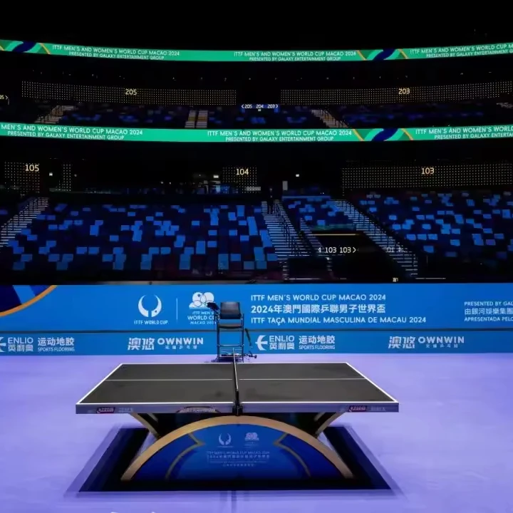 Enlio ITTF Approved PVC  Vinyl Portable Pingpong Court Flooring Table Tennis Court Flooring Vinyl Floor Roll 4.5-9.0Mm