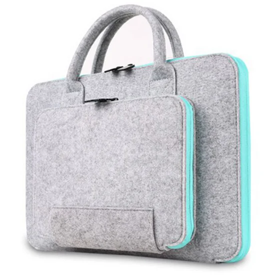 China factory good price felt bag custom grey tote bags cheap price light weight felt computer bag