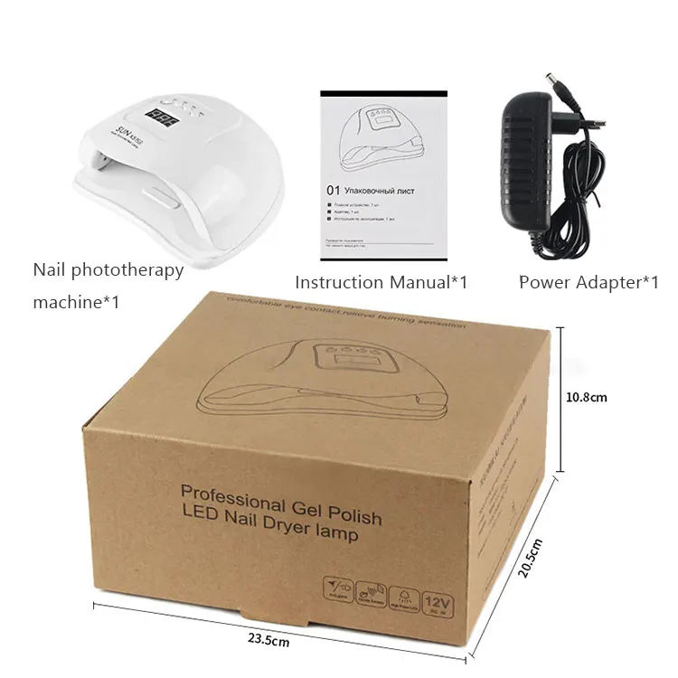 Супермощная Сушилка для ногтей 80 Вт, аксессуары, четыре пилки, регулярно Сушилка для ногтей, ультрафиолетовая светодиодная лампа, Вилка питания, Сушилка для ногтей