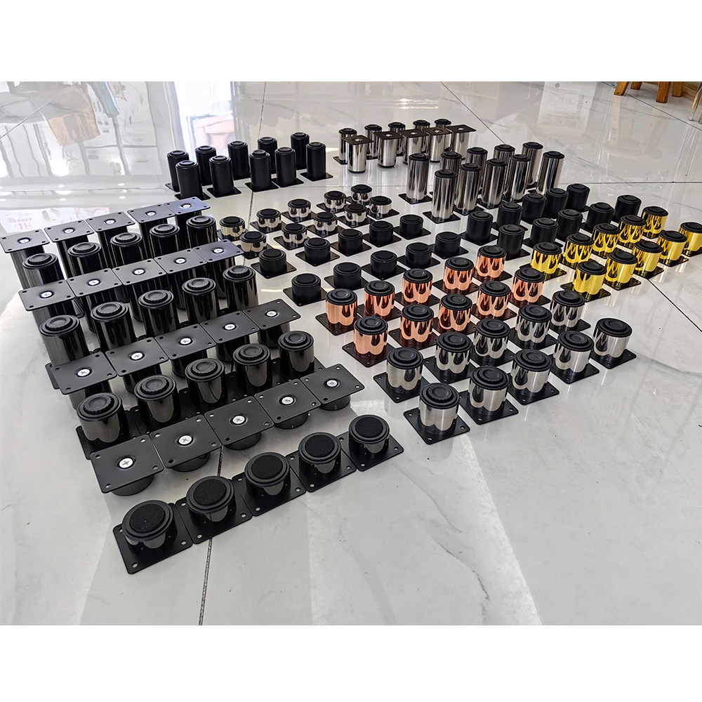 Wholesale Good Quality Diameter 50 Stainless Steel Iron Furniture Legs Feet Adjustable Foot Round Sofa leg