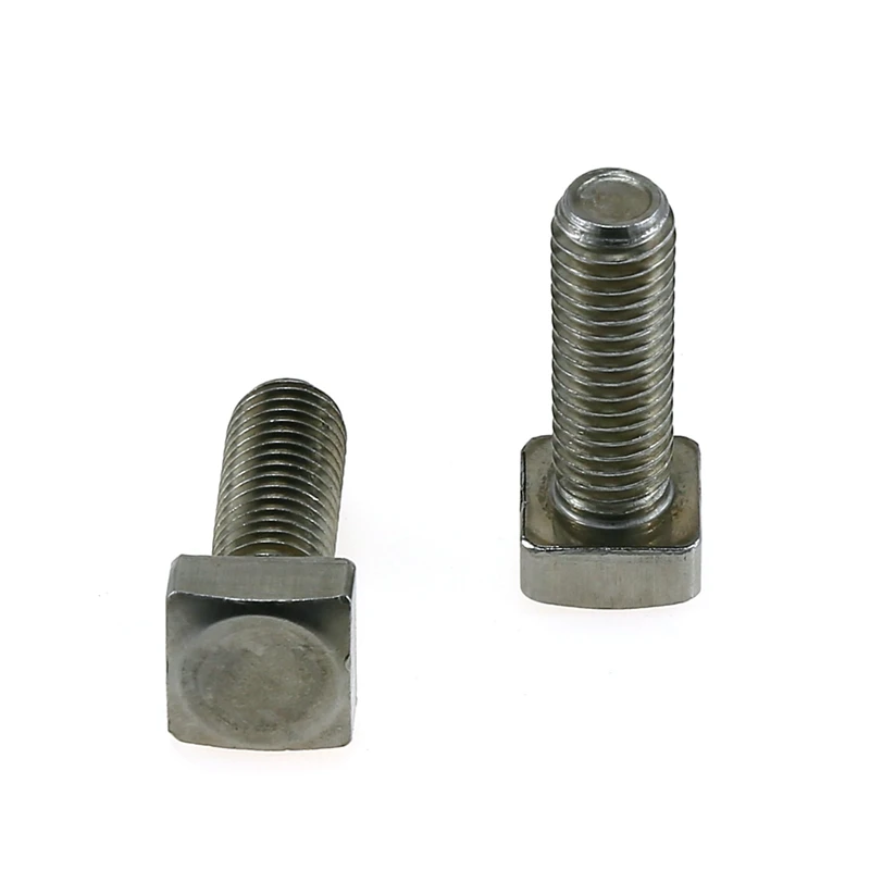 
M5 M6 M8 M10 Stainless Steel Flat Square Head Screw Bolt 17mm ss304 ss316 Square Bolt 