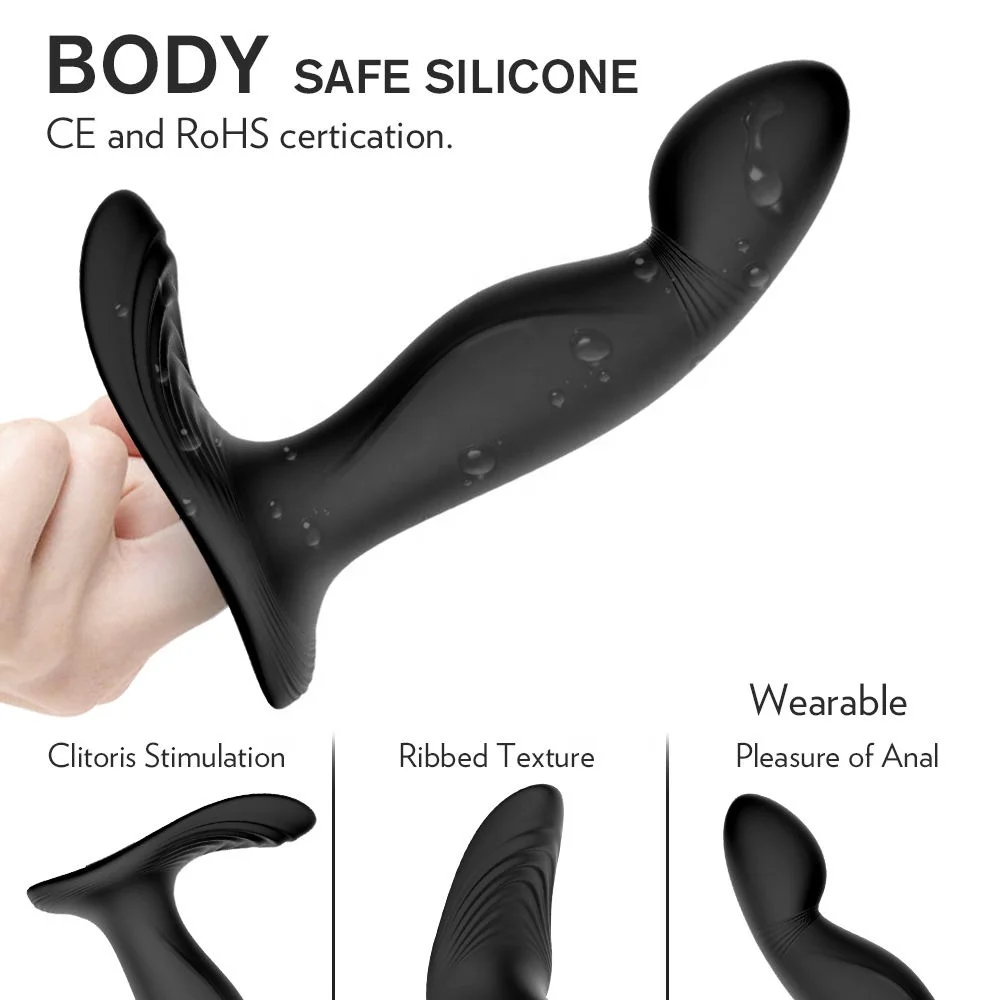 High Quality Single Button Switch Frequency Conversion Soft Silicone Massage Chastity Vibrating Anal Plug