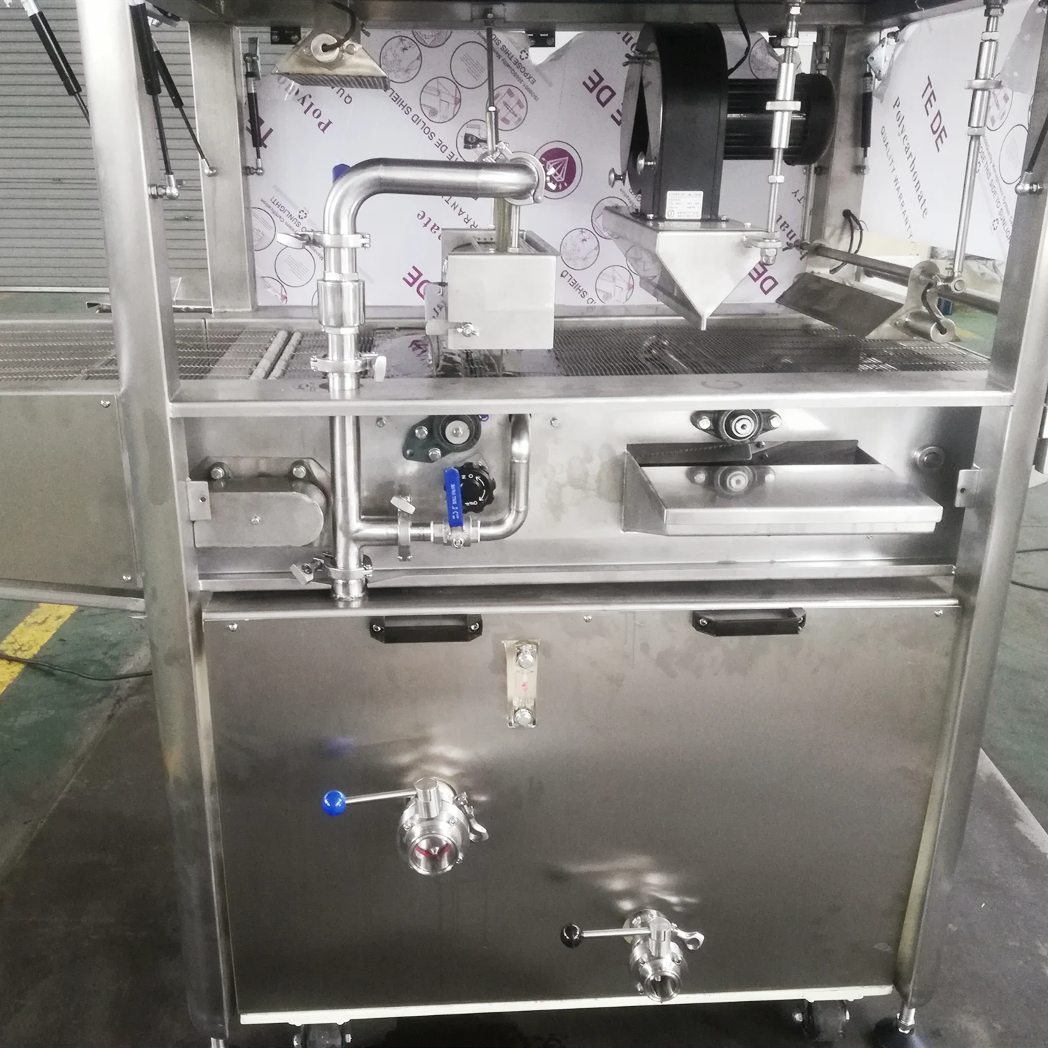 Stainless Steel Automatic Chocolate Coating Machine for Chocolate Making Enrobing Line