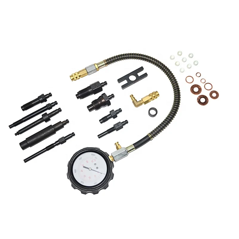 XCTOOL 14pcs Diesel Engine Cylinder Compression Tester Pressure Diagnostic Testing Tool Gauge Set