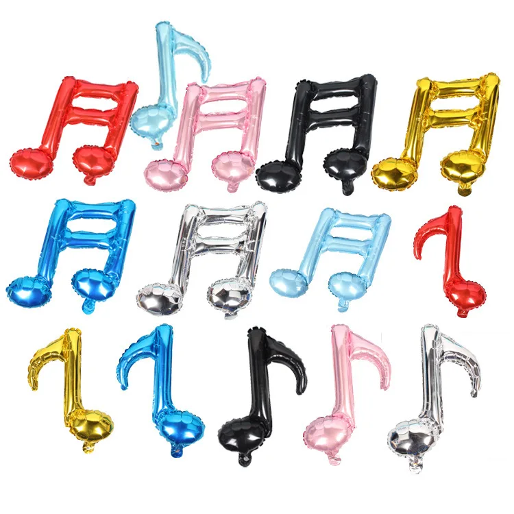 8 points 16 points music notation balloon notes aluminium foil balloon used for dispatching concert wedding decoration