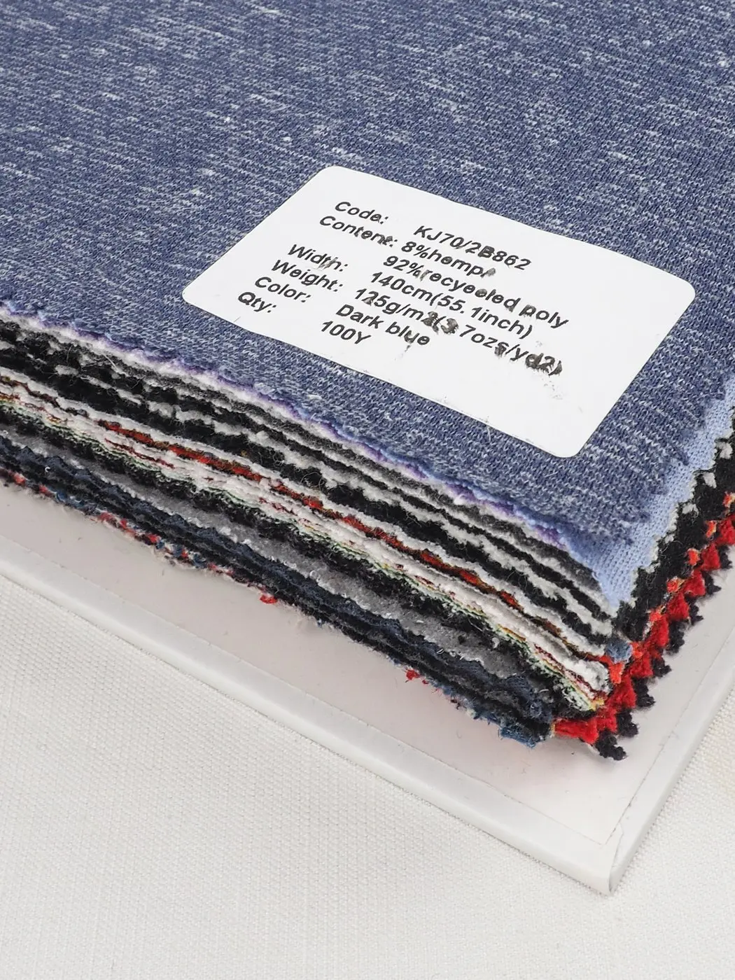 
Hemp Fabric Stock Swatches Ready To Ship No MOQ(Knit swatch book) 