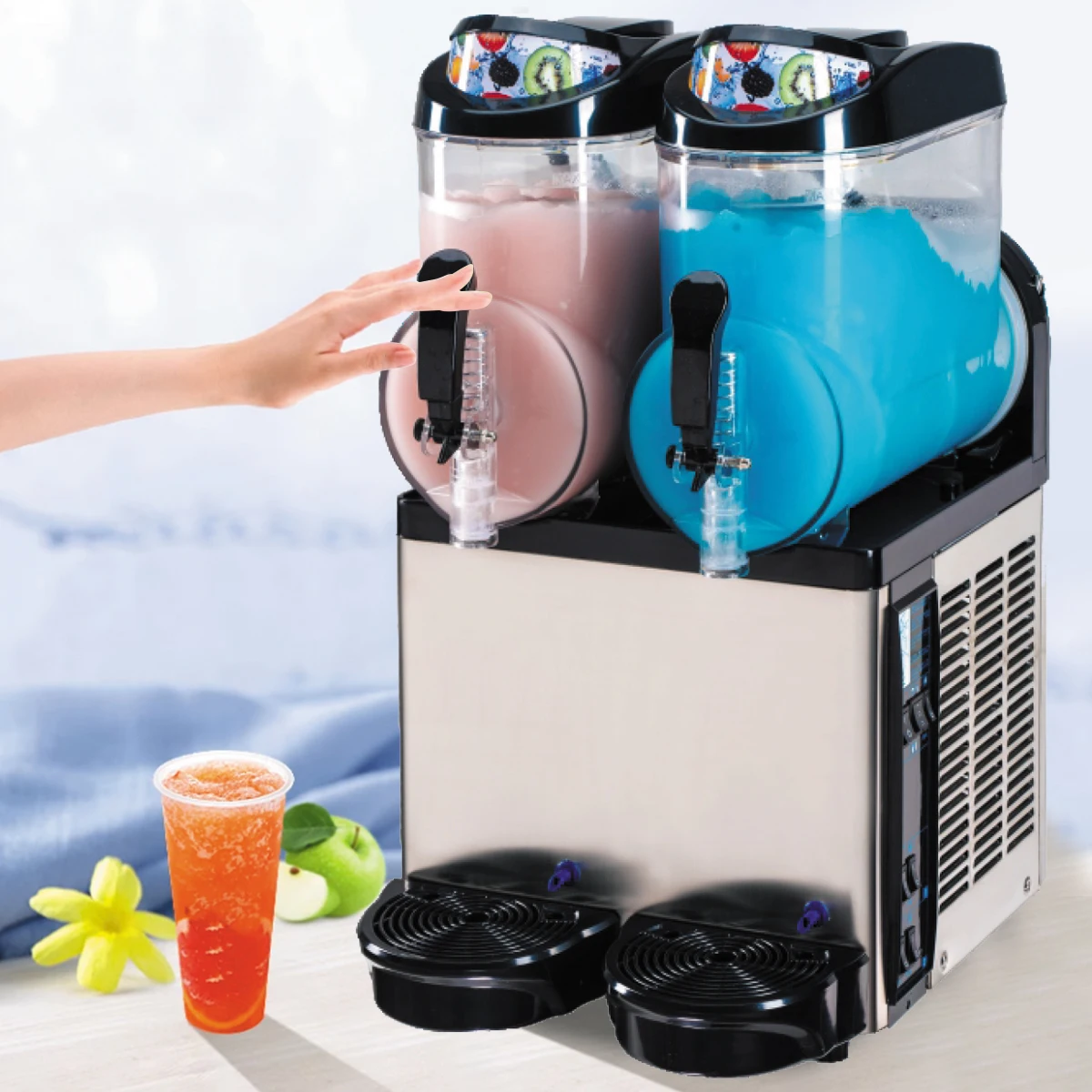 Multi function Commercial Frozen Drink Slush Slushy Making Machine Smoothie Maker Electric Snow Melting Machine