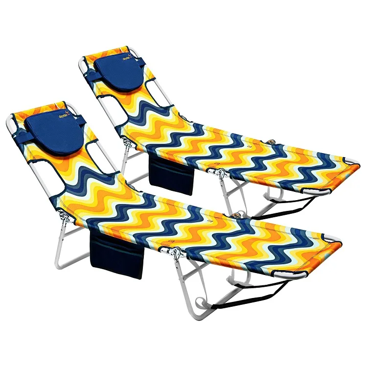 Outdoor Folding Pool Sunbed Garden Lightweight Recliner Lounge Camping Patio Portable Furniture Beach Bed Chair Sun Lounger