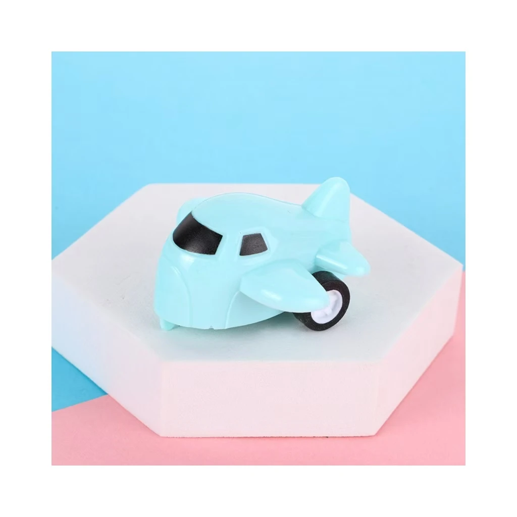 Mini Funny Candy Plastic Plane Toys Vending Machine Capsules Toy Pull Back Airplane Toys For Kids