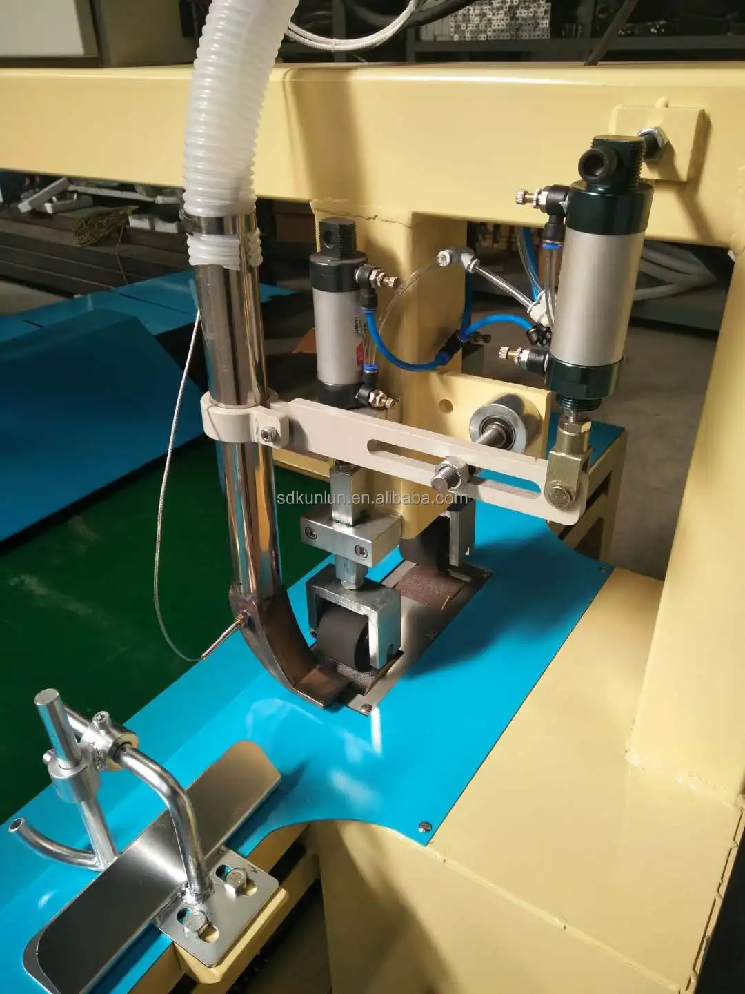 made in china automatic welding machine hot air gun pe pvc tarp two sides  joint and folding line to big size