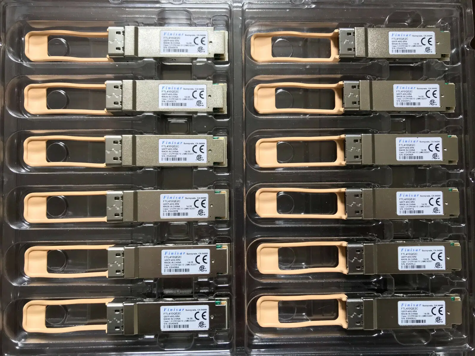 Optical Transceiver Module 40GBASE-SR4 150m Gen4 QSFP+ Optical Transceiver Finisar II-VI FTL410QE4C