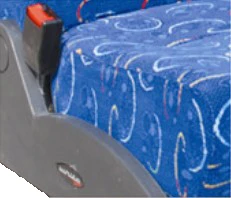 Wholesale blue safety bus chair special belt buckle for bus