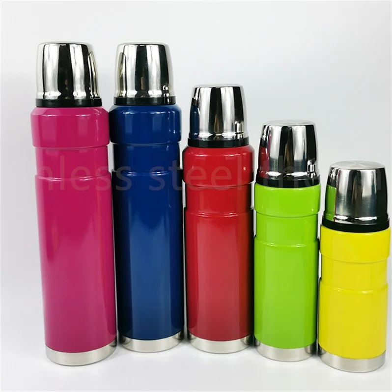 Promotion Custom Logo Sports Insulated 304 Double Layer Stainless Steel Bullet Shape Vacuum Flasks Outdoor Portable Water Bottle