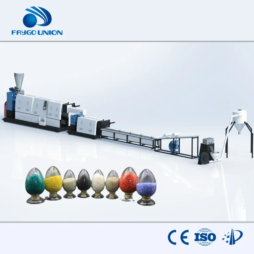 FAYGO UNION Customized single screw extruder water cooling compound granules pelletizing line