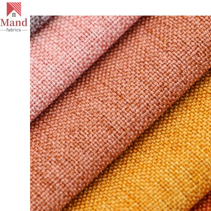 Mand textile retail good cheap best selling modern 100% polyester plain textured oxford linen  recliner sofa fabric per meter